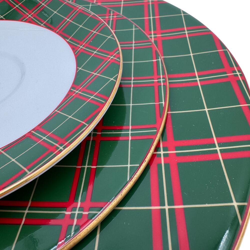 Vintage Salad Plates (4) Tartan Plaid by Royal Doulton Set of 4